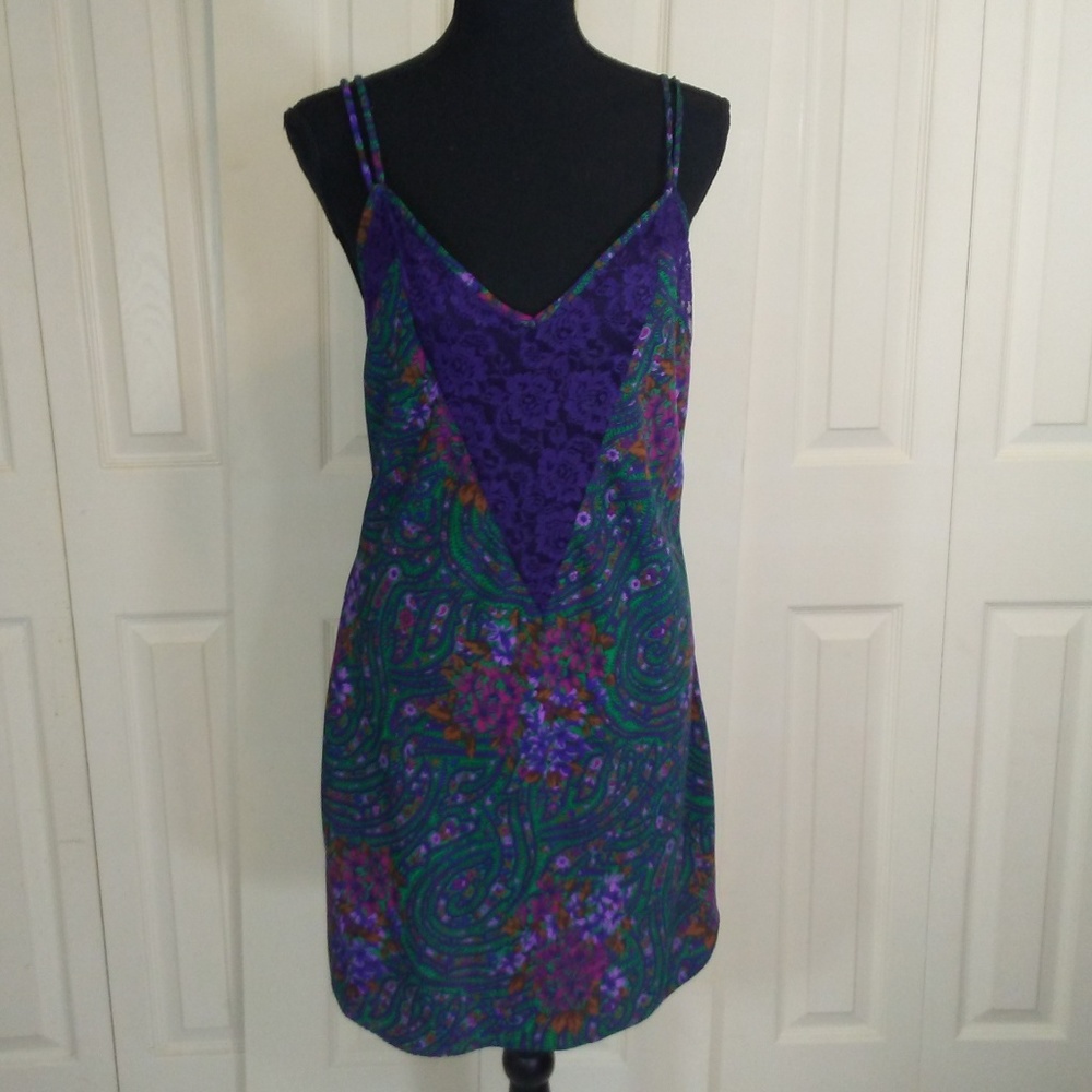 Victorias Secret Purple and Paisley Nightgown